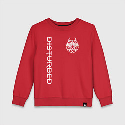 Свитшот хлопковый детский DISTURBED, цвет: красный