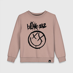 Свитшот хлопковый детский BLINK-182, цвет: пыльно-розовый