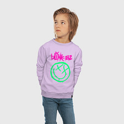 Свитшот хлопковый детский BLINK-182, цвет: лаванда — фото 2