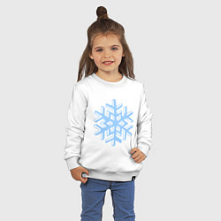 Свитшот хлопковый детский Объемная снежинка, цвет: белый — фото 2