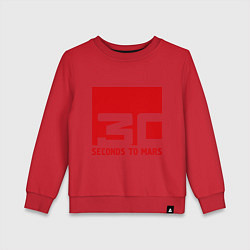 Свитшот хлопковый детский 30 seconds to mars, цвет: красный