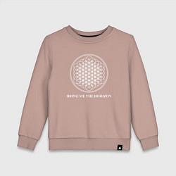 Свитшот хлопковый детский BRING ME THE HORIZON, цвет: пыльно-розовый