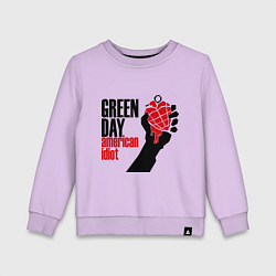 Свитшот хлопковый детский Green Day: American idiot, цвет: лаванда
