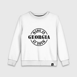 Свитшот хлопковый детский Made in Georgia (сделано в Грузии), цвет: белый