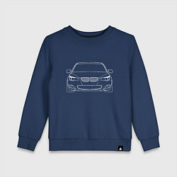 Свитшот хлопковый детский BMW E60, цвет: тёмно-синий
