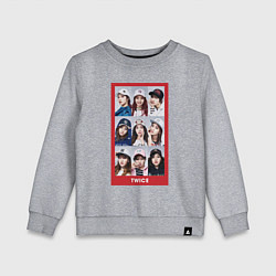 Свитшот хлопковый детский TWICE, цвет: меланж