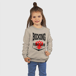 Свитшот хлопковый детский Boxing fight club Russia, цвет: миндальный — фото 2