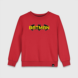 Свитшот хлопковый детский Batman Logo, цвет: красный