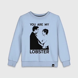 Свитшот хлопковый детский You are My Lobster, цвет: мягкое небо