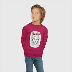 Свитшот хлопковый детский Цирилла, цвет: маджента — фото 2