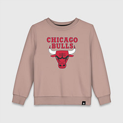 Свитшот хлопковый детский CHICAGO BULLS, цвет: пыльно-розовый