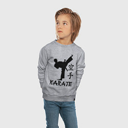 Свитшот хлопковый детский Karate craftsmanship, цвет: меланж — фото 2