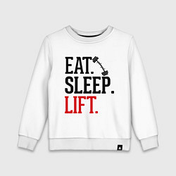 Детский свитшот Eat, sleep, lift