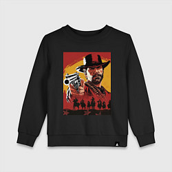 Свитшот хлопковый детский Red dead redemption 2, цвет: черный