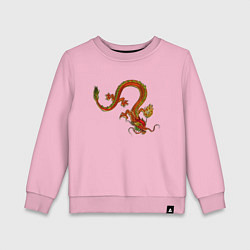 Свитшот хлопковый детский Metallized Red Dragon, цвет: светло-розовый