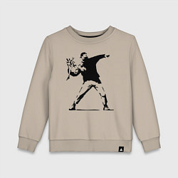 Свитшот хлопковый детский Banksy, цвет: миндальный