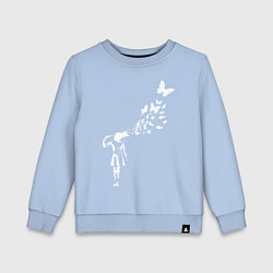 Свитшот хлопковый детский Banksy, цвет: мягкое небо