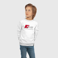 Свитшот хлопковый детский AUDI RS, цвет: белый — фото 2