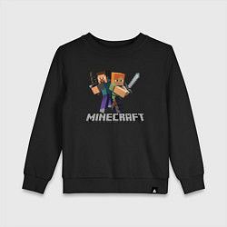 Свитшот хлопковый детский MINECRAFT, цвет: черный