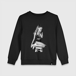 Свитшот хлопковый детский ARIANA GRANDE, цвет: черный