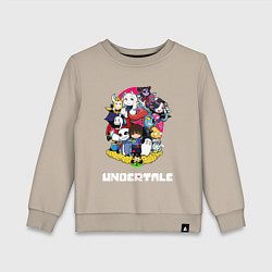 Свитшот хлопковый детский UNDERTALE, цвет: миндальный