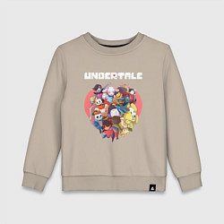 Свитшот хлопковый детский UNDERTALE, цвет: миндальный