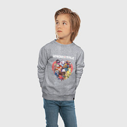 Свитшот хлопковый детский UNDERTALE, цвет: меланж — фото 2