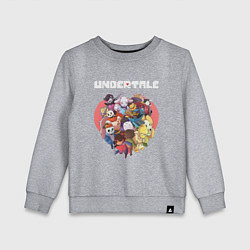 Свитшот хлопковый детский UNDERTALE, цвет: меланж