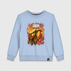 Свитшот хлопковый детский DOOM, цвет: мягкое небо