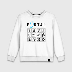 Свитшот хлопковый детский PORTAL, цвет: белый