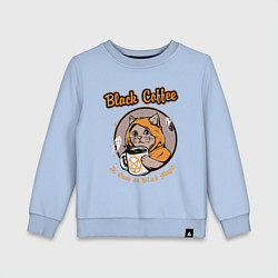Детский свитшот Black Coffee Cat