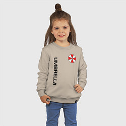 Свитшот хлопковый детский UMBRELLA CORP, цвет: миндальный — фото 2
