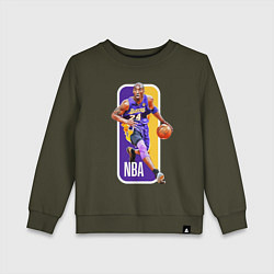 Свитшот хлопковый детский NBA Kobe Bryant, цвет: хаки