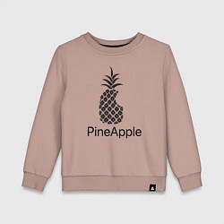 Свитшот хлопковый детский PineApple, цвет: пыльно-розовый