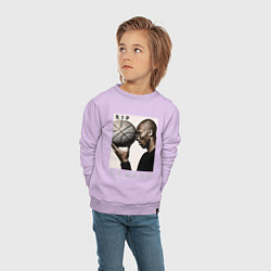 Свитшот хлопковый детский Kobe - RIP Legend, цвет: лаванда — фото 2