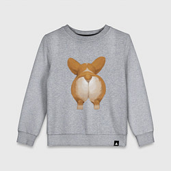 Свитшот хлопковый детский Корги, цвет: меланж