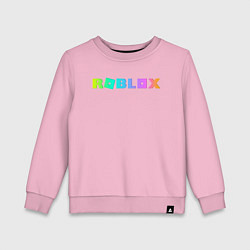 Свитшот хлопковый детский ROBLOX, цвет: светло-розовый