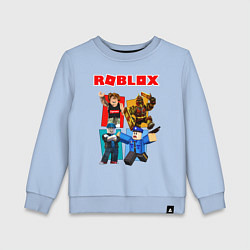Свитшот хлопковый детский ROBLOX, цвет: мягкое небо