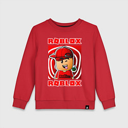 Свитшот хлопковый детский ROBLOX, цвет: красный