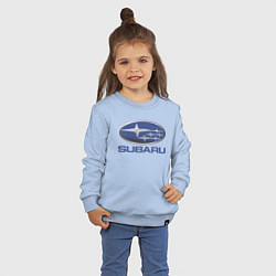 Свитшот хлопковый детский SUBARU, цвет: мягкое небо — фото 2