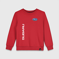 Свитшот хлопковый детский SUBARU, цвет: красный