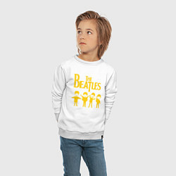 Свитшот хлопковый детский Beatles, цвет: белый — фото 2