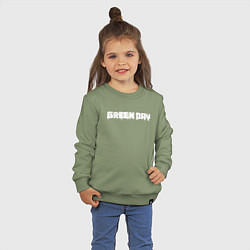 Свитшот хлопковый детский GreenDay, цвет: авокадо — фото 2