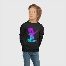 Свитшот хлопковый детский FORTNITE X MARSHMELLO, цвет: черный — фото 2