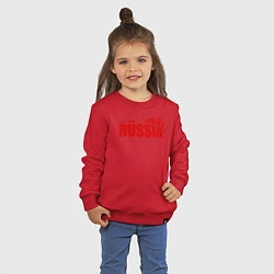 Свитшот хлопковый детский Russia, цвет: красный — фото 2