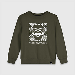 Свитшот хлопковый детский MRROBOT, цвет: хаки