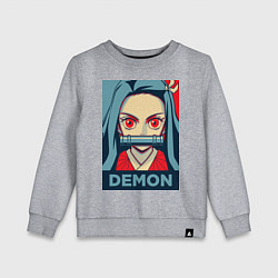 Свитшот хлопковый детский Незуко Камадо, цвет: меланж
