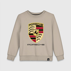 Свитшот хлопковый детский PORSCHE, цвет: миндальный