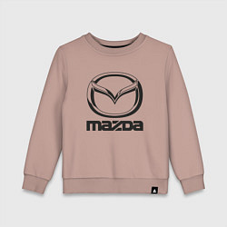 Свитшот хлопковый детский MAZDA LOGO, цвет: пыльно-розовый