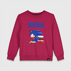 Свитшот хлопковый детский SEGA, цвет: маджента